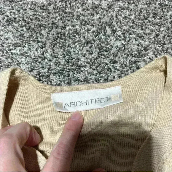 Architect Cardigan Sweater Womens Beige M? See Note - Picture 6 of 8